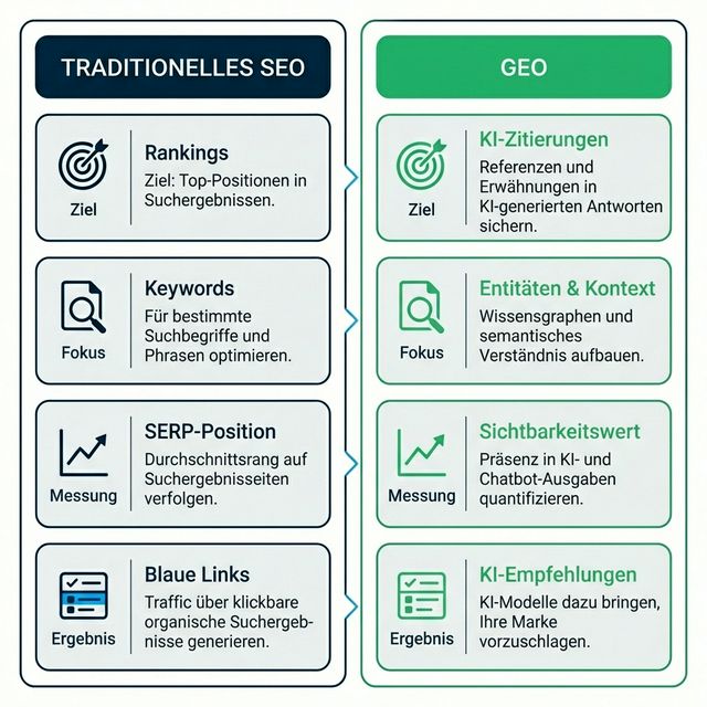 GEO vs SEO Vergleich