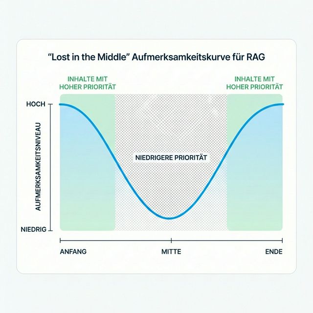 Lost in the Middle Aufmerksamkeitskurve