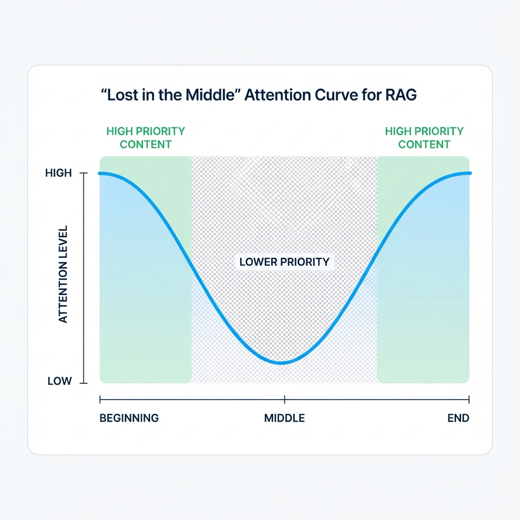 Lost in the Middle Attention Curve