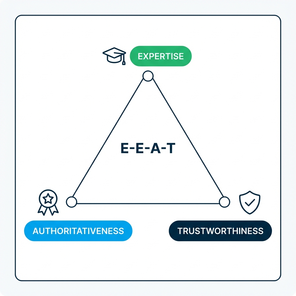 E-E-A-T Trust Triangle